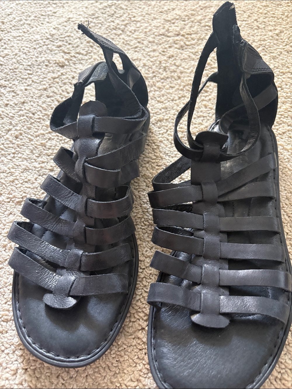 Born Women’s Black Strappy Gladiator Sandals